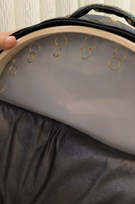 کیف دف 4/4 و2/4 چرمی مطلسه دوزی سینا