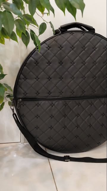 کیف دف چرمی مطلسه دوزی شده سینا