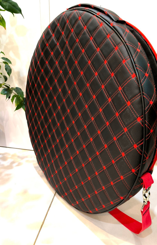 کیف دف چرمی مطلسه دوزی سینا