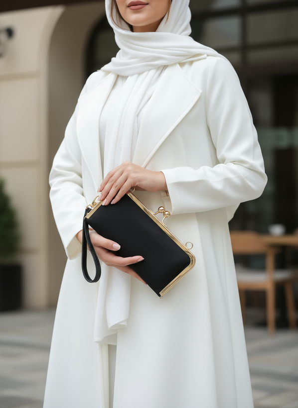 کیف پول دهانه فلزی رنگ ثابت چرم نانسی سینا
