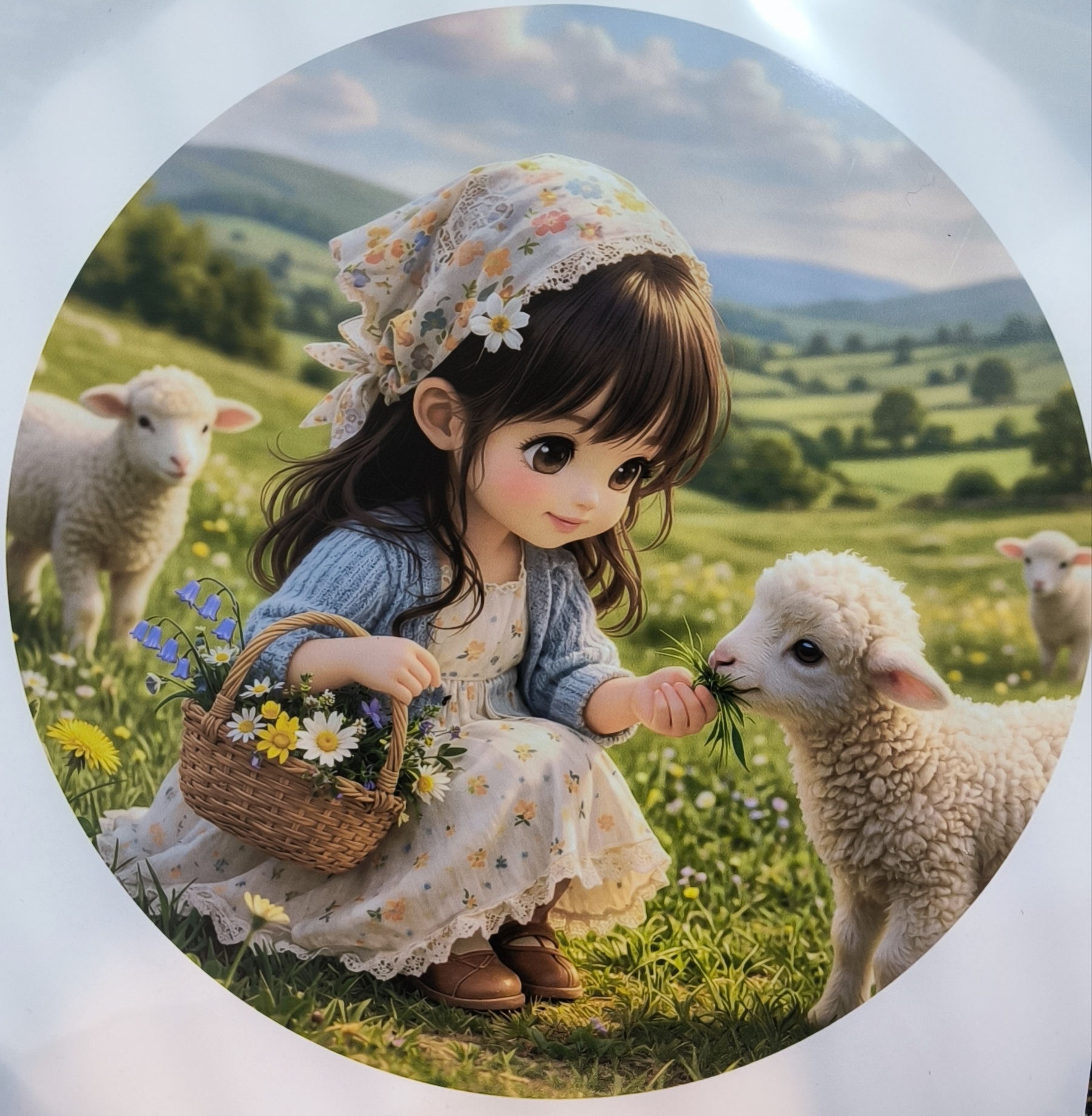 دف کودک دختر و بزبزی