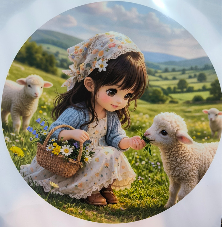 دف کودک دختر و بزبزی