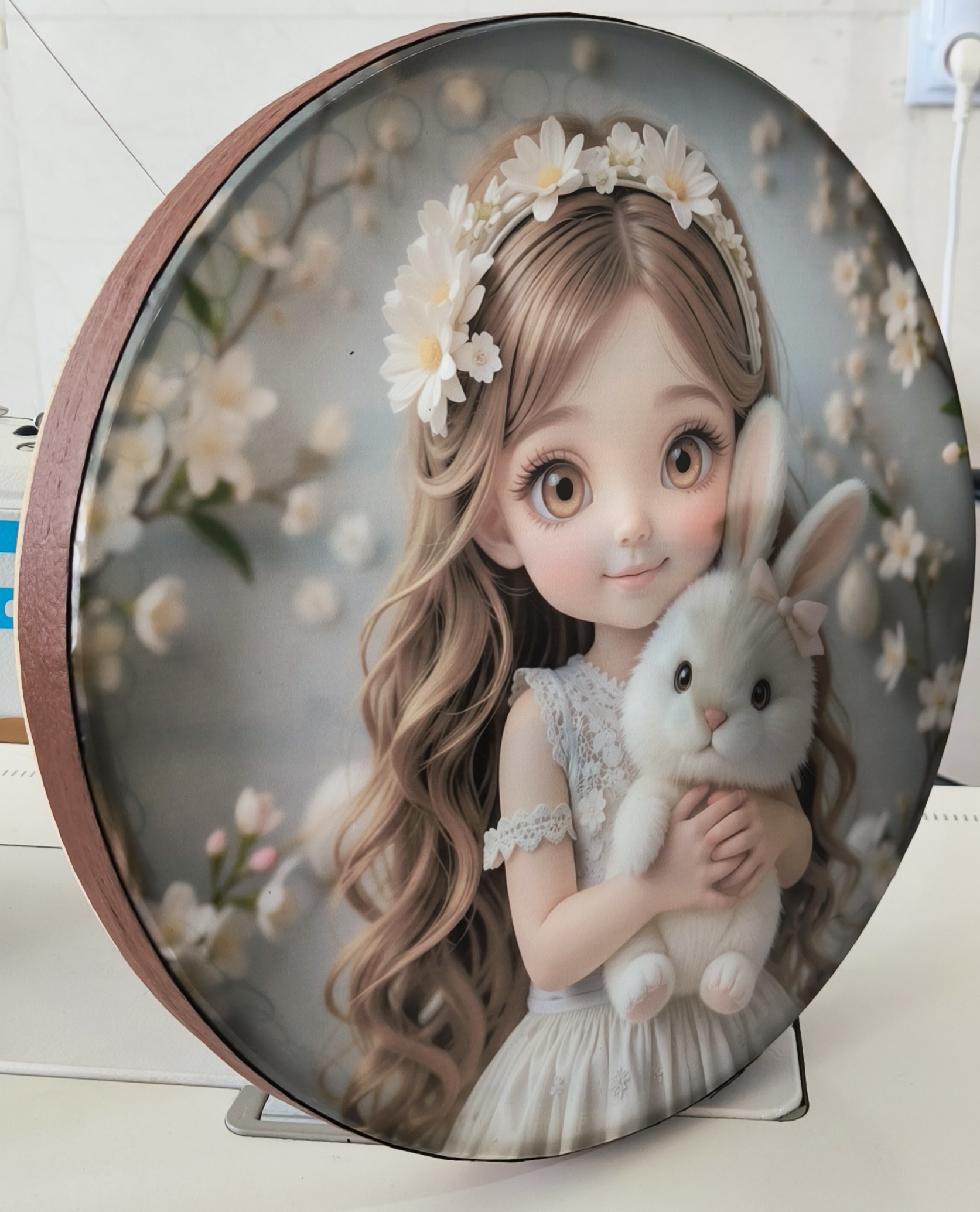 دف کودک دخترناز و خرگوش